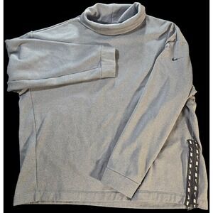 Nike Womens Gray Funnel Neck Side Zip Sweatshirt Pullover Large RN56323